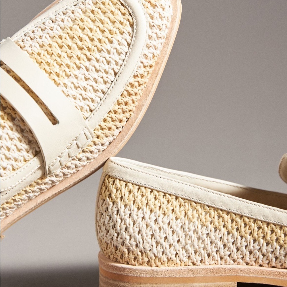 Dolce Vita Halley Raffia Woven Loafers – Ivory Multi – Size 7 (NWT) - Picture 3 of 7